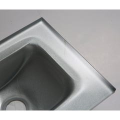 Vasque en verre gris argent l.40 x L.25 cm Tiny 2 2