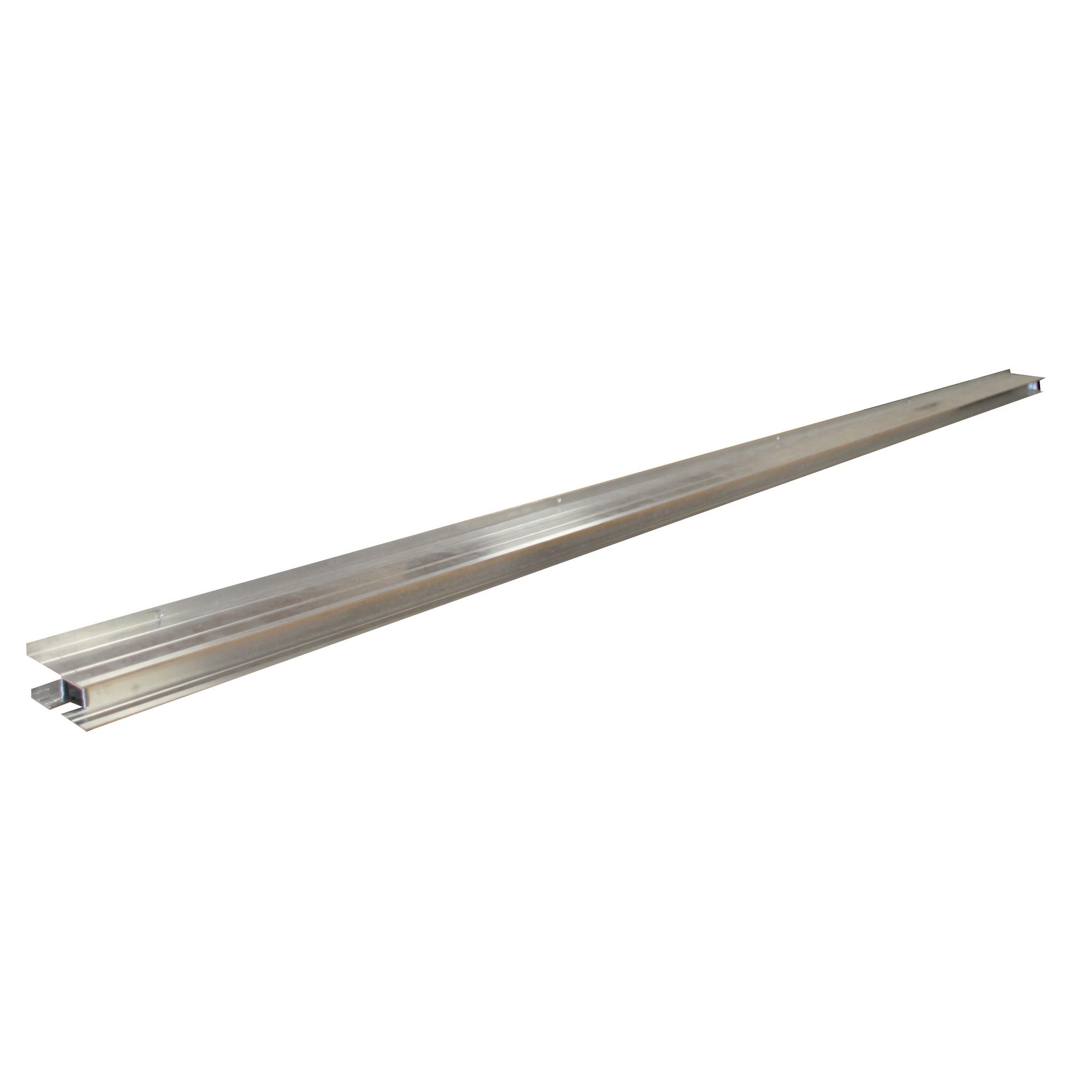 Rail pour porte coulissante Larg.83 cm en applique aluminium blanc avec porte , habillage et amortisseur 0