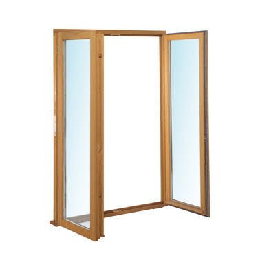 Fenêtre bois 2 vantaux H125xL90cm