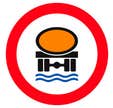 Panneau interdit transport prod. polluants les eaux Diam.300 mm