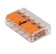 BORNE WAGO 221 MINI 5X4MM² A LEVIER