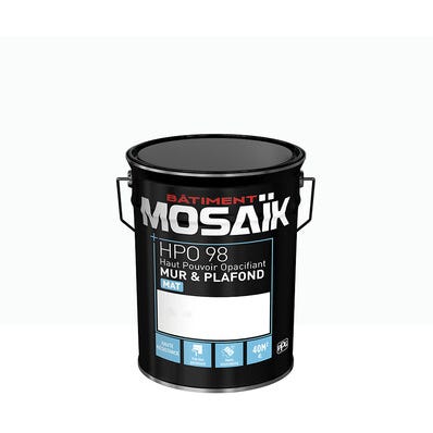Peinture intérieure mat blanc arolla teintée en machine 4L HPO - MOSAIK 1
