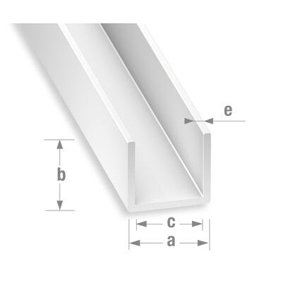 Nez de cloison PVC gris 20x54x20 mm L. 260 cm 0