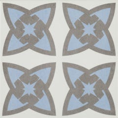Carrelage intérieur motif l.22,3 x L.22,3 cm Great celeste 4
