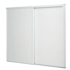 Kit portes de placard coulissantes blanches 2 vantaux 10x1500x2500mm ❘  Bricoman