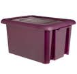 Bac de rangement plastique + couvercle 55 L