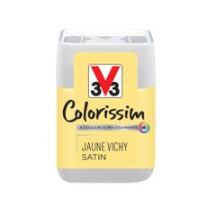Peinture intérieure multi-supports testeur acrylique satin jaune vichy 75 ml - V33 COLORISSIM 0