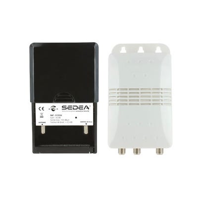 Kit amplificateur 35 dB pour antenne TV extérieure + alimentation 24 Volts - 2 sorties - SEDEA - 912036 0