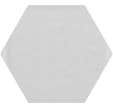 FAIENCE 19,8 X 22,8 CM MATT SNOW HEXAGONAL