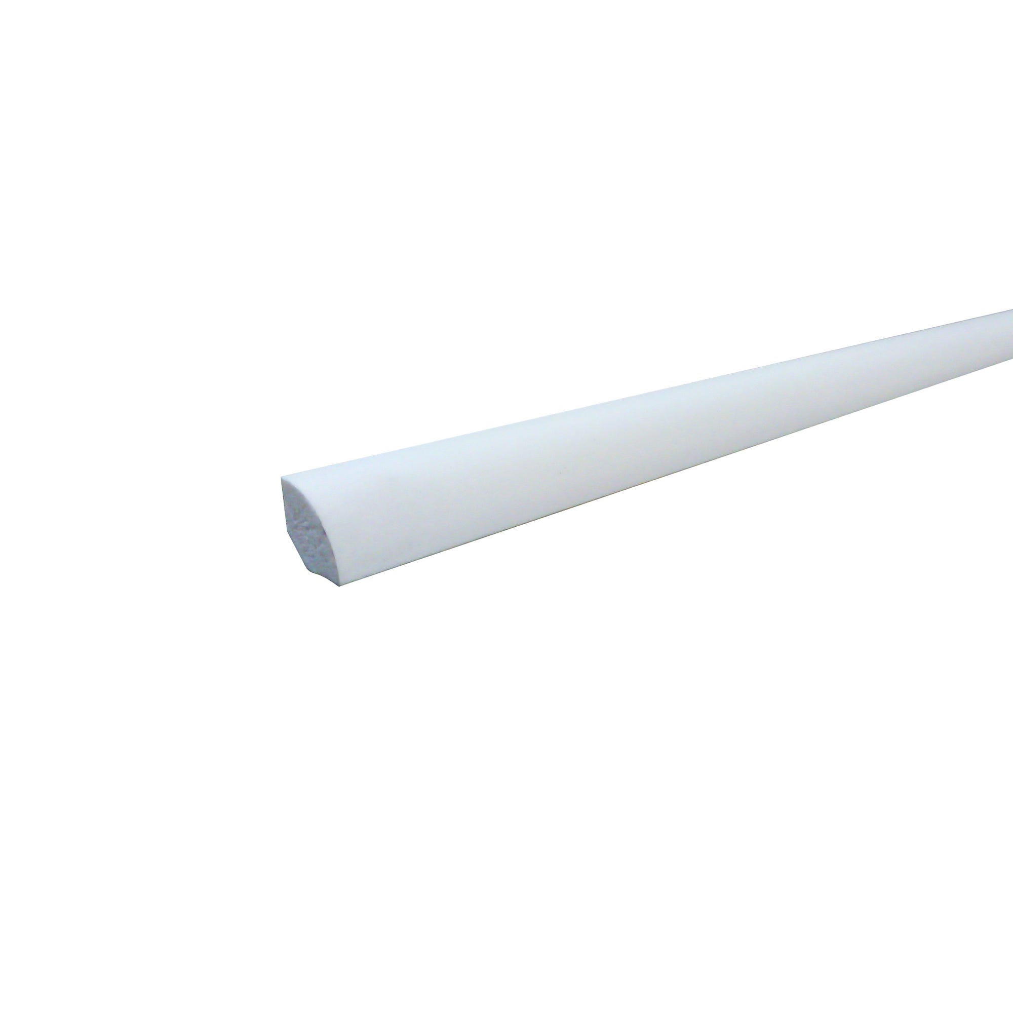 Quart de rond en PVC blanc 15 mm Long.2,6 m - SOTRINBOIS 0