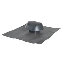 Chapeau de ventilation avec collerette d'étanchéité anthracite Diam.125 mm Atemax - NICOLL 0