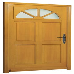 Porte d’entrée bois amarine poussant droit H.215 x l.90 cm 0