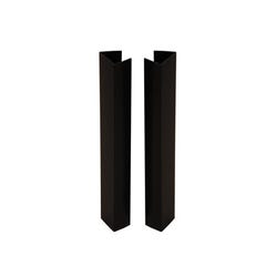 Raccords de finition noirs pour plinthe ép. 16-19 x h. 150 mm x4