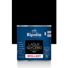 Peinture intérieure et extérieure multi-supports glycéro brillant noir 0,5 L - RIPOLIN