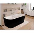 Baignoire semi îlot noire L.170 x l.75 cm Bacara - BALNEO