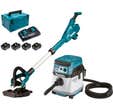 Pack ponceuse plâtre 18 V + aspirateur 2 x 18 V