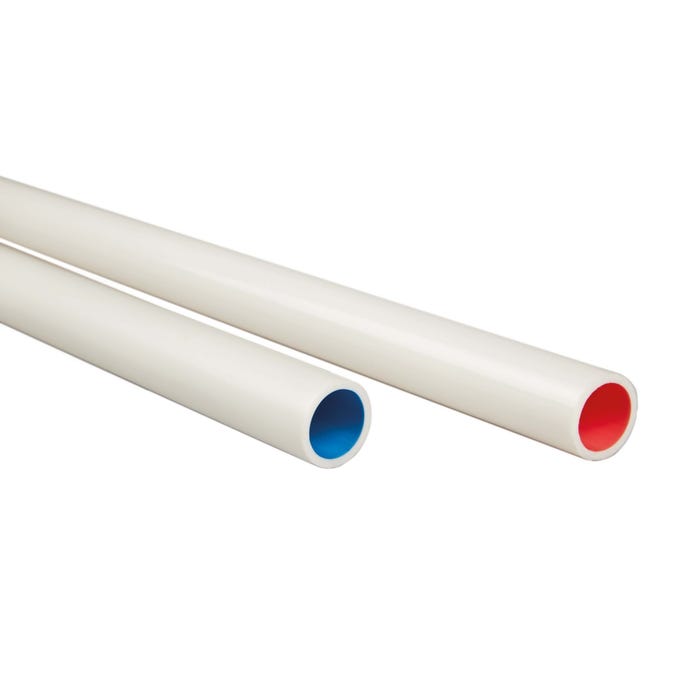 Tube PER nu blanc / bleu Diam. 16mm Ep. en couronne Long. 25m  0