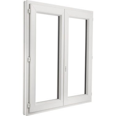Fenêtre PVC 2 vantaux H.145 x L.80 cm - CLOSY