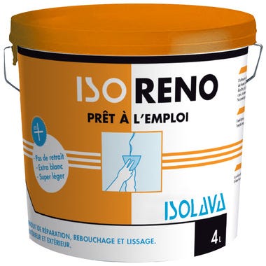 Enduit de rénovation prêt à l'emploi Isoréno 4L - ISOLAVA 0
