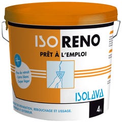 Enduit de rénovation prêt à l'emploi Isoréno 4L - ISOLAVA 0