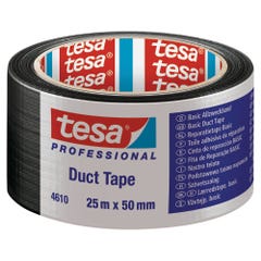 Adhésif de réparation multi-usage toilé noir 25 m x 50 mm - TESA 0