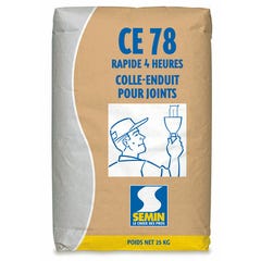 Colle-enduit pour joint CE78 rapide 4h sac de 25 kg - SEMIN 0