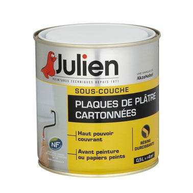Julien Sous-Couche Plaques de plâtre cartonnées MAT Blanc 0,5 L 0