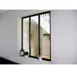 Kit verrière aluminium 3 vitrages clairs inclus hauteur 1080 mm noir sablé