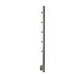 Poteau 5 lisses fixation à l'anglaise inox 316 Haut.120 cm