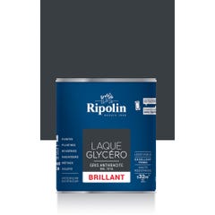 Peinture intérieure et extérieure multi-supports glycéro brillant gris anthracite 2 L - RIPOLIN 0