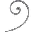Demi volute à noyau 170 x 110 mm
