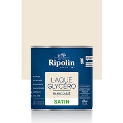 Peinture intérieure et extérieure multi-supports glycéro satin blanc cassé 0,5 L - RIPOLIN