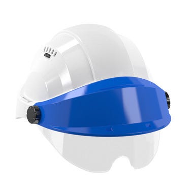 Casque de chantier blanc visière bleu - lunette ORIZON - TALIAPLAST  0