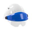 Casque de protection blanc visière bleu - lunette Orizon 