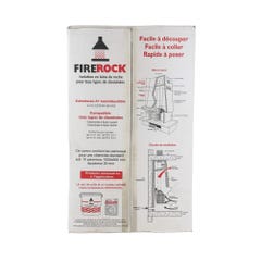 Panneau de laine de roche Firerock pour cheminée kraft L.100 x l.60 cm Ep.30 mm - ROCKWOOL 2
