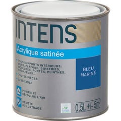 Peinture intérieure multi-supports acrylique monocouche satin bleu marine 0,5 L - INTENS