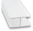 Raccord PVC blanc pour épaisseur 8 mm L.100 cm