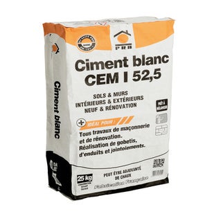 Ciment Blanc 25 Kg ❘ Bricoman