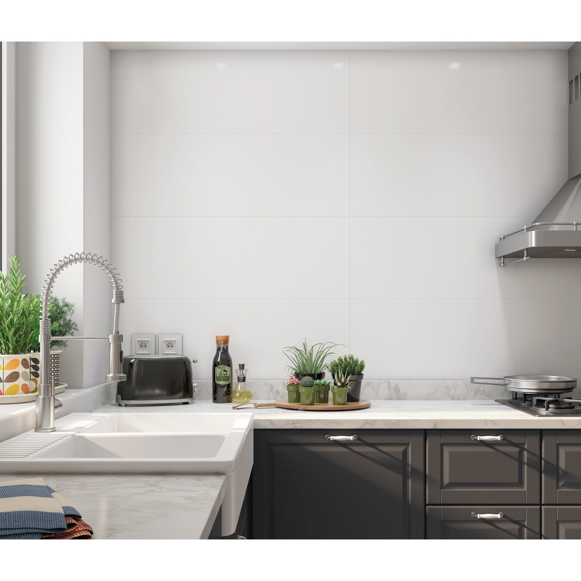 Carrelage Mural Uni L 30 X L 90 Cm Blanc Brillant Bricoman carrelage-mural-uni-l-30-x-l-90-cm-blanc-brillant-bricoman