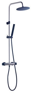 colonne de douche inox noire kissy bricoman