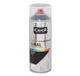 Peinture aérosol tous matériaux int/ext satin gris noir RAL7021 400 ml - CECIL PRO