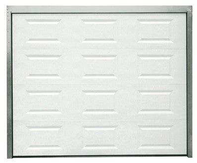 porte de garage sectionnelle motorisee blanche l 300 x h 200 cm bricoman