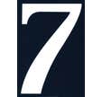Numéro de rue "7" en PVC adhésif L.110 x l.75 mm - CHAPUIS