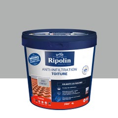 Revêtement anti-infiltration toiture gris ciment 4 L - RIPOLIN 0