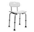 Chaise de douche pieds réglables 35 à 50 cm blanche - AKW