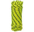 Corde tréssée polyester jaune 8 mm Long.15 m