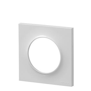 Plaque simple blanc Odace Style - SCHNEIDER ELECTRIC