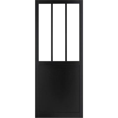Porte seule atelier vitral laquée noire H.204 x l.73 cm - GIMM | Bricoman