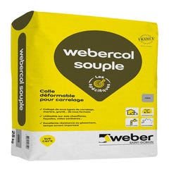 Colle carrelage idéale salle de bains D2ET blanc 25 kg Weberfix Plus -  WEBER ❘ Bricoman