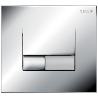 Plaque de commande pour WC suspendu aspect chromé mat Smarty - SIAMP 0